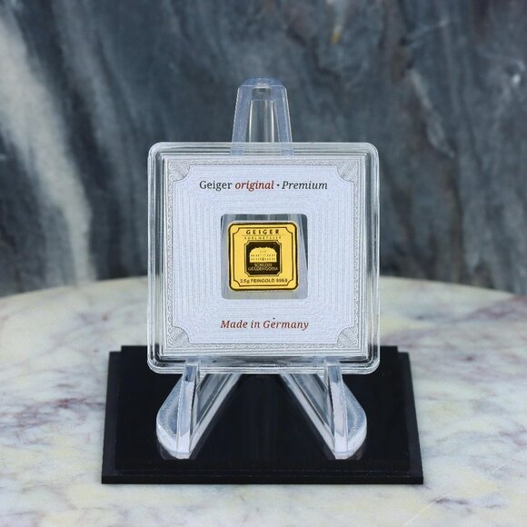 Geiger Edelmetalle Schloss Güldengossa Gold Bar 2.5gr Factory Sealed Rare Collec - Picture 1 of 5